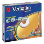 Диск CD-RW Verbatim, 700 Mb, 8-12 х, HighSpeed Col, Slim, 5 шт