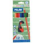 Олівці кольорові Milan ml.0722312, трикутні, 12 кольорів