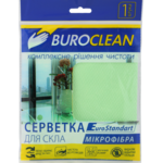 Салфетка для стекла, микрофибра, BuroClean EuroStandart 30х30 см (10200125)