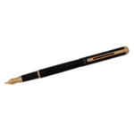 Ручка перьевая Regal с лакированным корпусом черного цвета в бархатном чехле Черная (R22101.F)