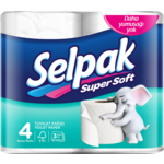 Туалетная бумага Selpak 4 рулона трехслойная белая (sp.04492)