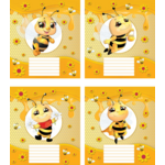 Тетрадь 12л. (косая) "Веселая пчелка" (ТА5.1221.2873с)