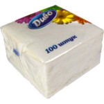 Салфетки бумажные Диво, 330х330 мм, белые, 100 шт (сп.дв33х33/100)