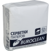 Салфетки бумажные BuroClean, 240х240 мм, белые, 50 шт (10100202)