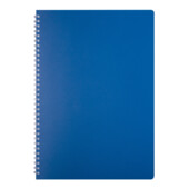 Тетрадь на пружине Buromax Classic, А4, 80 л, клетка, пласт. обложка, синий (BM.2446-002)