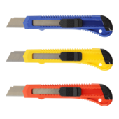 Нож канцелярский Buromax Jobmax, 18 мм, пласт. корпус, фиксатор лезвия (BM.4646)