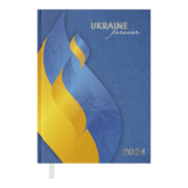 Ежедневник датированный 2024 Buromax UKRAINE А5 синий 336 с (BM.2128-02)