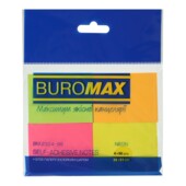Блок для заметок с клейким слоем Buromax Neon 38x51мм 50 листов ассорти (BM.2324-98)