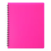 Тетрадь Buromax Bright 60 листов В5 в клетку пластиковая обложка Розовый (BM.24554155-10)