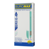 Ручка масляная Buromax ProvenceGrip, синяя (с рез. грипом) (BM.8356-01)