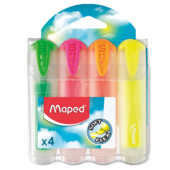 Набор цветных текст-маркеров Maped Fluo Peps Ultra Soft Transparent 4 шт. в упаковке (MP.745947)