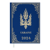 Ежедневник датированный 2024 Buromax UKRAINE А5 голубой 336 с (BM.2128-14)