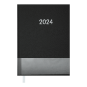 Ежедневник датированный 2024 Buromax PARALLEL А5 черный 336 с (BM.2107-01)