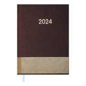 Ежедневник датированный 2024 Buromax PARALLEL А5 бордовый 336 с (BM.2107-13)