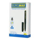 Ручка гелевая Buromax STATUS Rubber Touch черная 1мм (BM.8337-02)