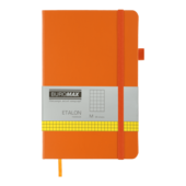 Книга записная ETALON 125*195 96л в клетку искусственная кожа оранжевый (BM.291160-11)