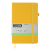 Книга записная ETALON 125*195 96л чистый блок искусственная кожа желтый (BM.291060-08)