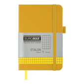 Книга записная ETALON 95*140 96л в клетку искусственная кожа желтый (BM.296160-08)