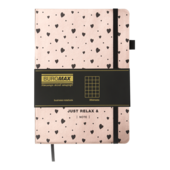 Блокнот деловой Relax А5 96 листов в клетку искусственная кожа розовое золото (BM.295101-10)