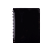Тетрадь для записей Buromax Gloss А6 80 л. в клетку с пластиковой обложкой черный (BM.24652151-01)