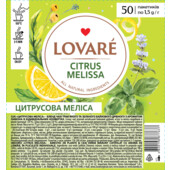 Чай бленд трав'яного та зеленого LOVARE Цитрусова меліса 50 пакетиків (lv.77637)