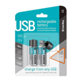 Акумуляторна батарея ColorWay AA USB 1200 mAh 1.5V 2 шт (CW-UBAA-02)