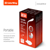 Настільна LED лампа ColorWay Portable&Flexible з вбудованим акумулятором (CW-DL06FPB-W)