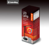 Настільна LED лампа ColorWay з вбудованим акумулятором (CW-DL02B-B)