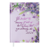 Ежедневник датированный 2024 Buromax PRETTY А5 фиолетовый 336 с (BM.2184-07)