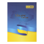 Записна книжка Buromax UKRAINE А5 в клітинку 80 аркушів тверда обкладинка з поролоном (BM.24582101-14)