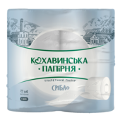 Туалетний папір Кохавинка Срібло 4 рулони тришаровий білий (kx.50972)