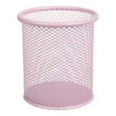 Подставка для ручек круглая Buromax Pastel металлическая, розовая (BM.6202-10)