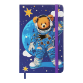 Книжка записная на резинке ZiBi BEAR А6 80 листов в клетку твердая обложка (ZB.116103)