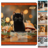 Тетрадь ученическая школьная Zibi Cats в клетку 12 листов (ZB25.1753K)