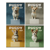 Тетрадь ученическая школьная Zibi Dogs в косую линию 12 листов (ZB25.1753C)