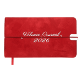 Еженедельник датированный 2026 Buromax Velour из искусственной кожи 153x87 мм 128 страниц красный (BM.2902-05)