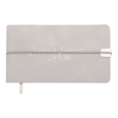 Еженедельник датированный 2026 Buromax Velour из искусственной кожи 153x87 мм 128 страниц светло-серый (BM.2902-20)