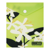 Папка-конверт на кнопке A6 Buromax Arabeski матовый полупрозрачный пластик (BM.3922-15)