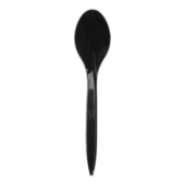 Одноразовые ложки столовые Buroclean Премиум 18 см 100 шт черные (1080224)