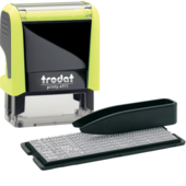 Самонаборный текстовый штамп 3-х строчный Trodat 4911 (желтый неон)