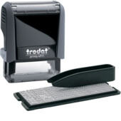 Самонаборный текстовый штамп 3-х строчный+касса 6003 Trodat 4911 серый