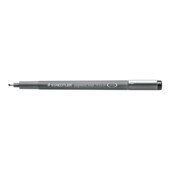 Черный линер STAEDTLER Pigment Liner со скошенным наконечником 0.3-2.0 мм (ST.308 С2-9 04)