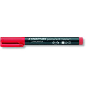Перманентный маркер STAEDTLER Lumocolor Permanent Compact, красный, 1-2 мм (342-2)