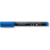 Перманентный маркер STAEDTLER Lumocolor Permanent Compact, синий, 1-2 мм (342-3)