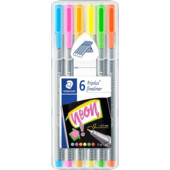 Набор лайнеров STAEDTLER triplus fineliner Neon, 6 неоновых цветов, 0.3 мм (ST.334 SB6CS302)