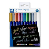 Набор металлизированных маркеров для каллиграфии STAEDTLER, 10 цветов, 2,8 мм (ST.8325 TB10)