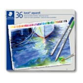 Набор акварельных карандашей STAEDTLER karat aquarell, 36 цветов в металлическом пенале (ST.125 M36)