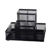 Подставка-органайзер BUROMAX металлическая 154х103х100 мм черная 4 отделения (BM.6246-01)
