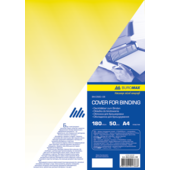 Обложки пластиковые Buromax, прозрачные, желтые, А4, 180 мкн, 50 шт (BM.0560-08)