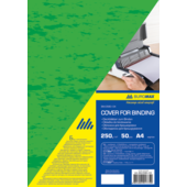 Обложки картонные Buromax, под кожу, зеленый, А4, 250 г/м2, 50 шт (BM.0580-04)